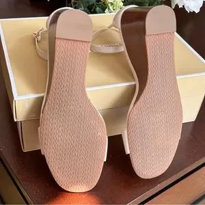 MICHAEL KORS Women’s Fiona Wood Wedge Open Toe Sandals Ankle Strap, Cream MICHAEL Michael Kors | Shoes | Nib Michael Michael Kors  main image 4